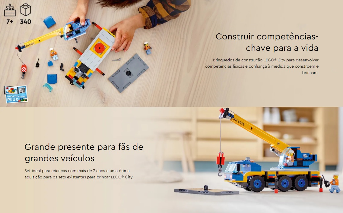 UNIVERSO ENCANTADO -Guindaste Móvel City – 60324 - LEGO SET