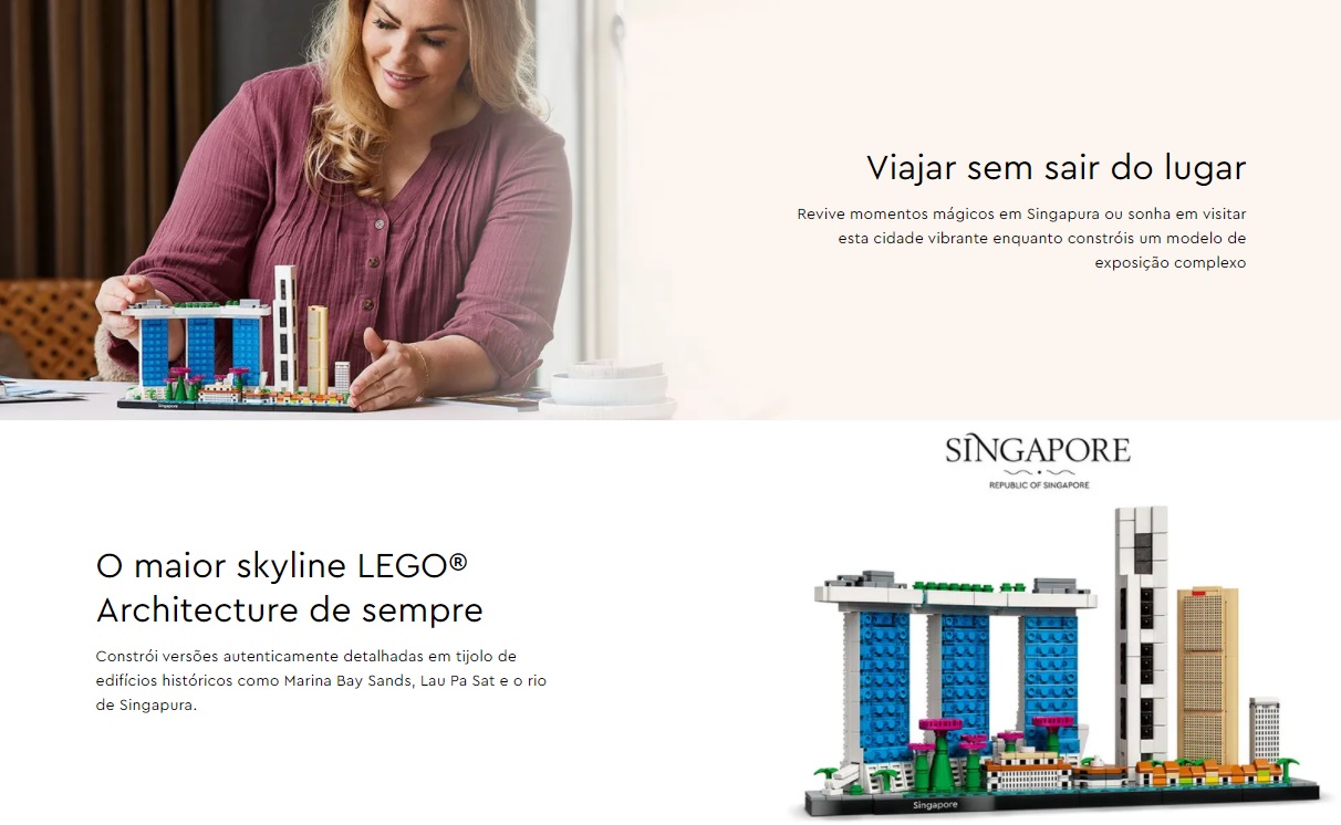 UNIVERSO ENCANTADO - Singapura LEGO ARQUITETURA – 21057 - LEGO SET 