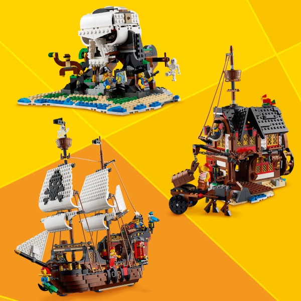 UNIVERSO ENCANTADO - Barco Pirata Creator 3 em 1 – 31109 -LEGO SET