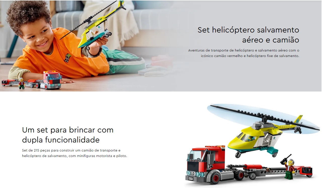 LEGO CITY -Transporte de Helicóptero de Salvamento - 60343