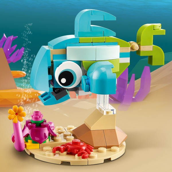 UNIVERSO ENCANTADO - Golfinho e Tartaruga CREATOR 3 EM 1 – 31128 -LEGO SET