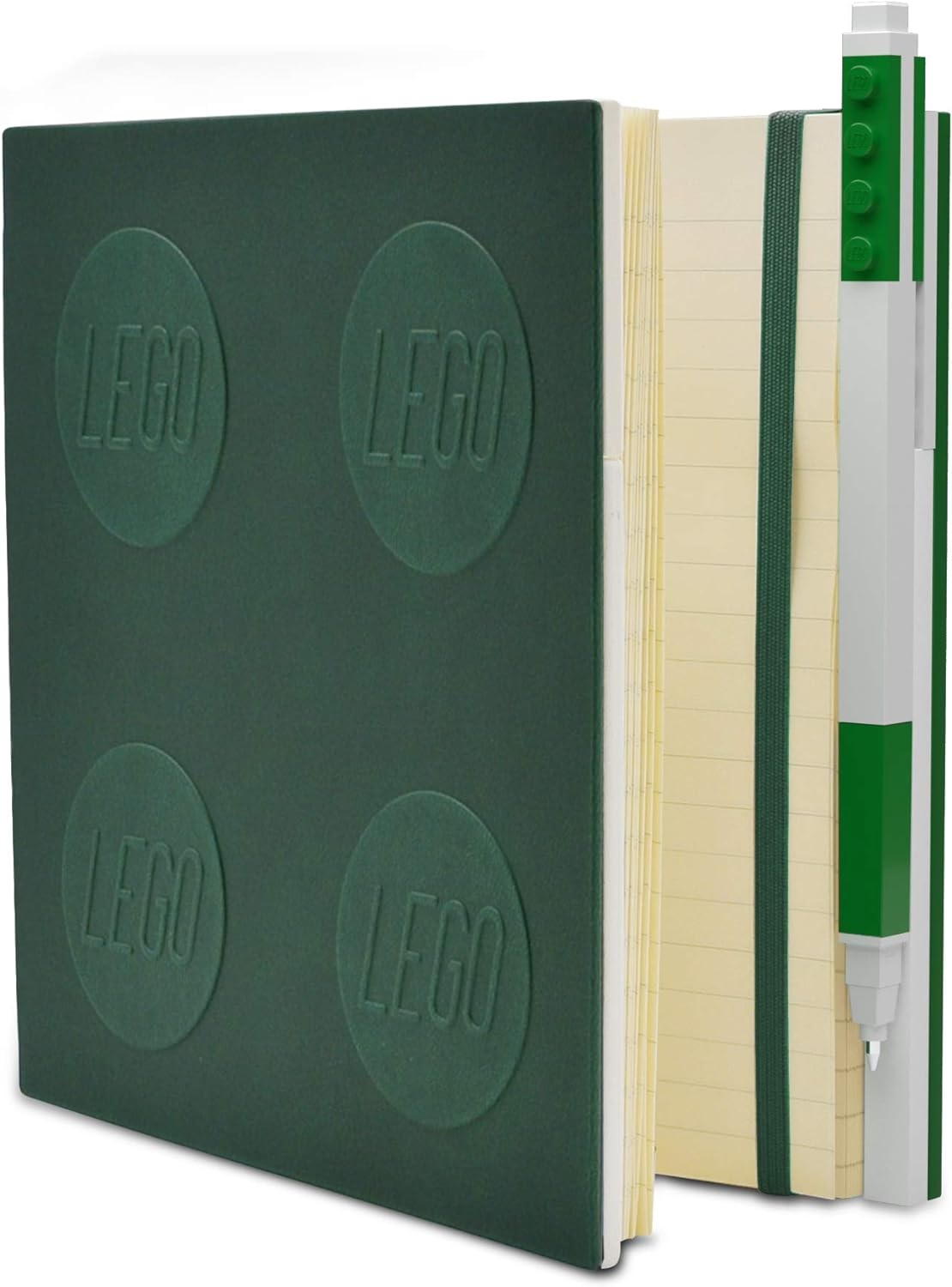 LEGO Notebook - verde escuro + caneta - 4895028524432