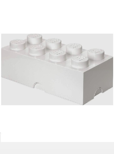Caixa de arrumação LEGO Brick 8 – branca - 5706773400454