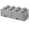Caixa de arrumação LEGO Brick 8 de gavetas – cinza escura - 5711938034306