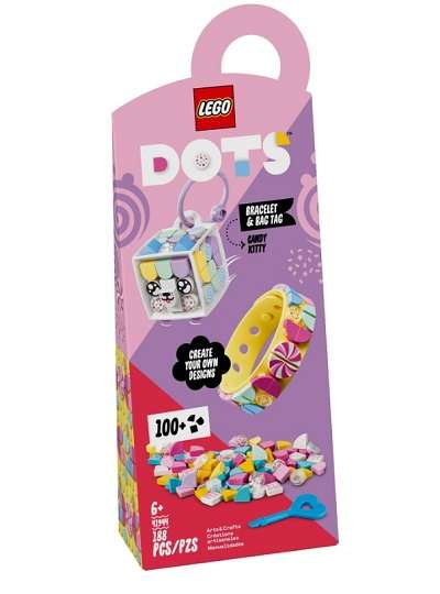 LEGO DOTS -Gatinho Guloseimas - Bracelete e Adorno de Mala - 41944
