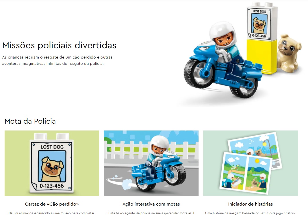 UNIVERSO ENCANTADO - Mota da Polícia DUPLO – 10967 -LEGO SET