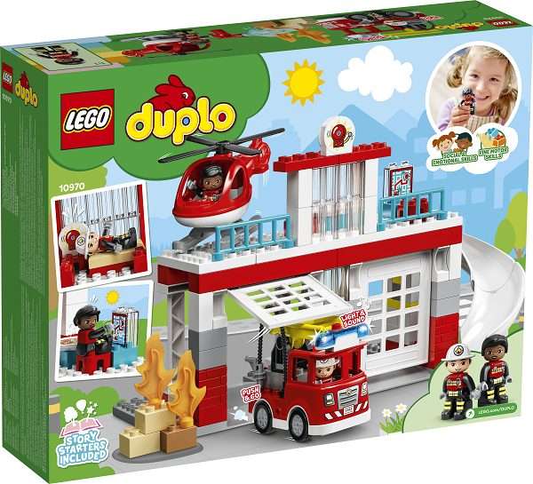 LEGO DUPLO - Quartel dos Bombeiros e Helicóptero- 10970