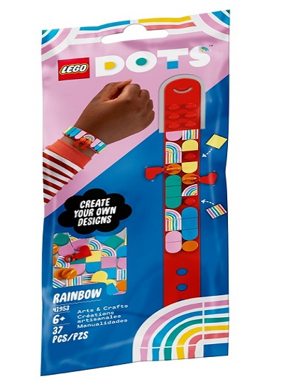 LEGO DOTS - Bracelete Arco-Íris com Adornos - 41953