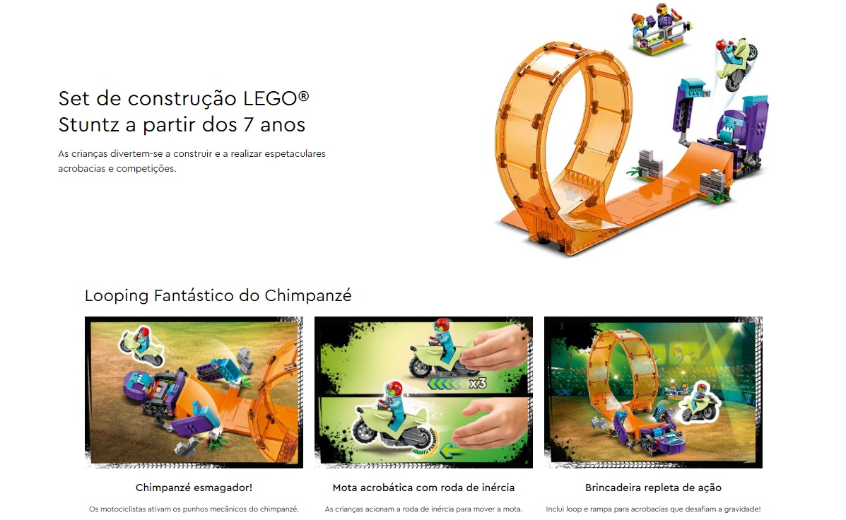 LEGO CITY - Looping Fantástico do Chimpanzé - 60338