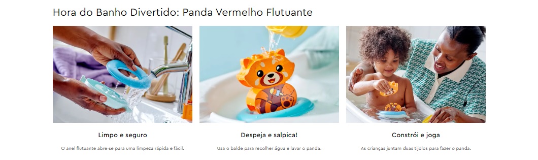 LEGO DUPLO - Hora do Banho Divertido: Panda Vermelho Flutuante -10964 