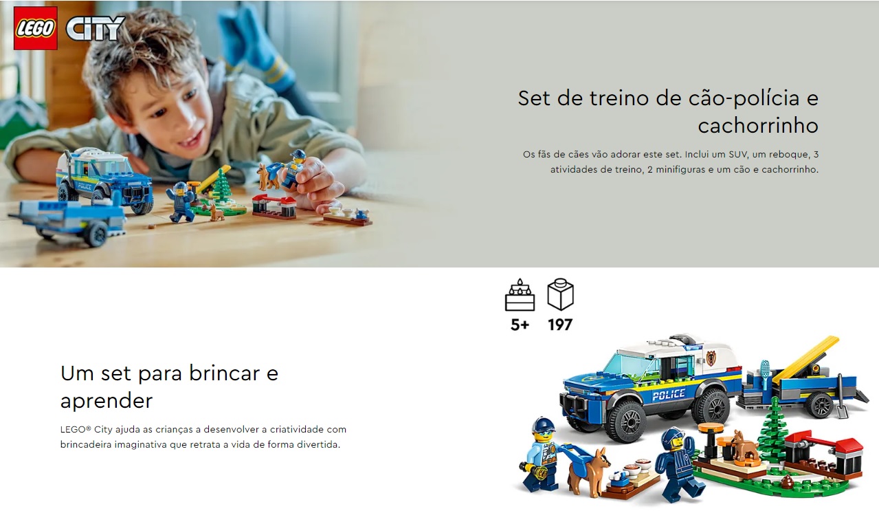 LEGO CITY - Treino de Cão-polícia Móvel - 60369