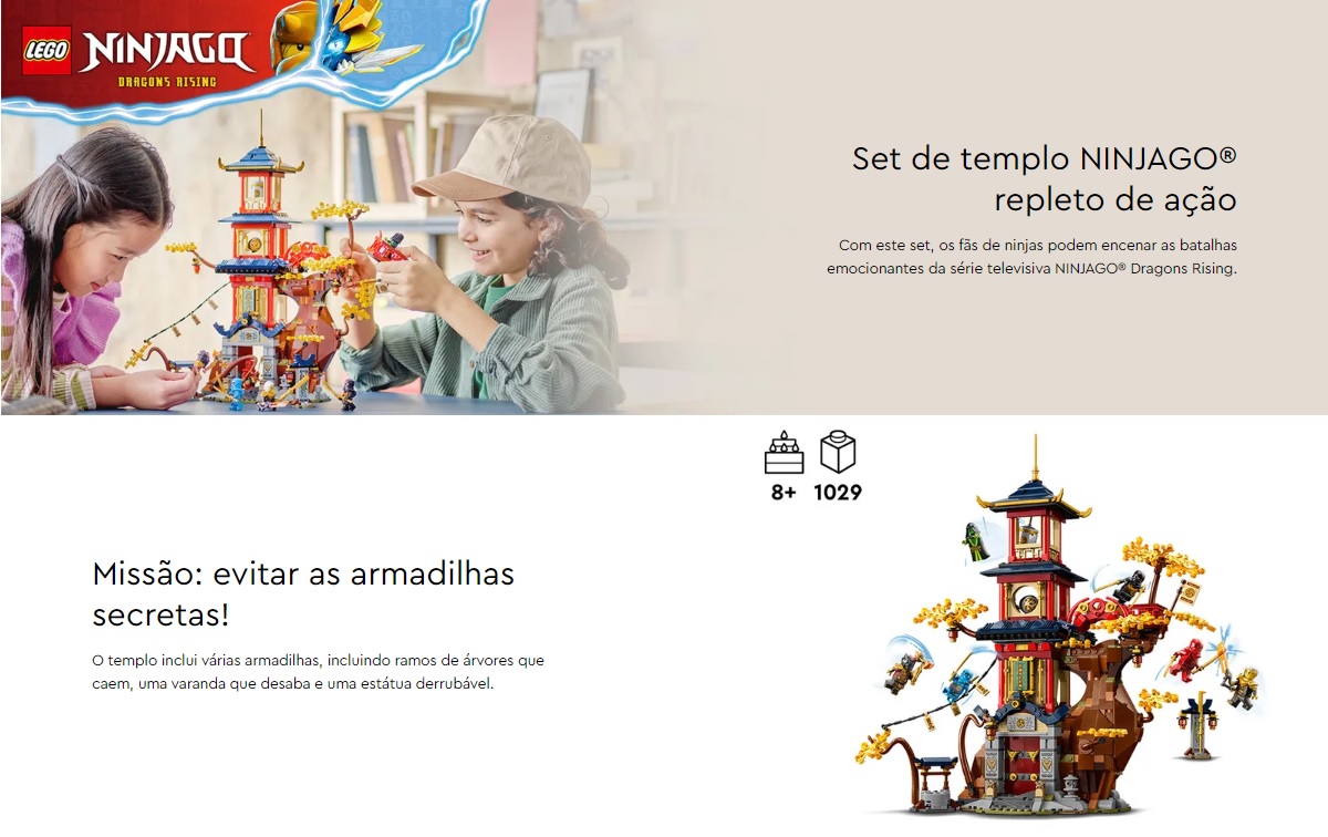 LEGO NINJAGO - Templo dos Núcleos de Energia do Dragão - 71795