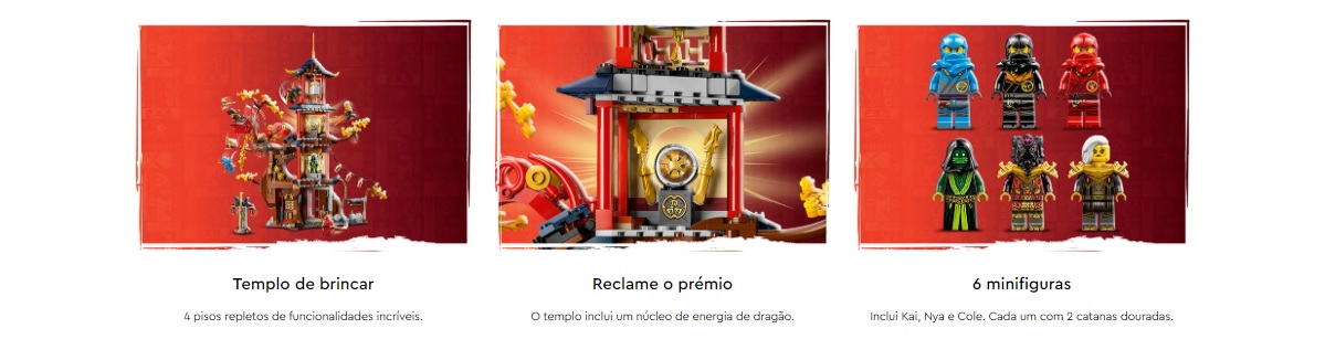 LEGO NINJAGO - Templo dos Núcleos de Energia do Dragão - 71795