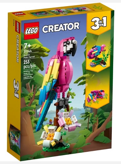 LEGO CREATOR 3 EM 1 - Papagaio Exótico Cor de Rosa - 31144