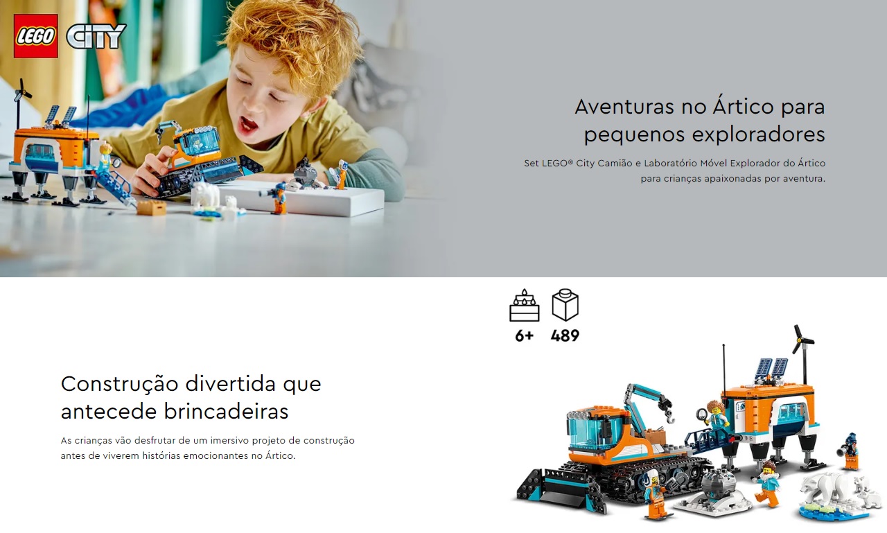 LEGO CTY - Camião e Laboratório Móvel Explorador do Ártico - 60378
