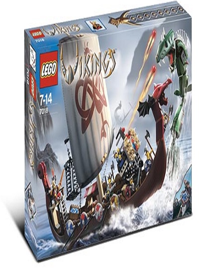 LEGO VIKINGS - Navio Viking desafia a Serpente de Midgard -7018