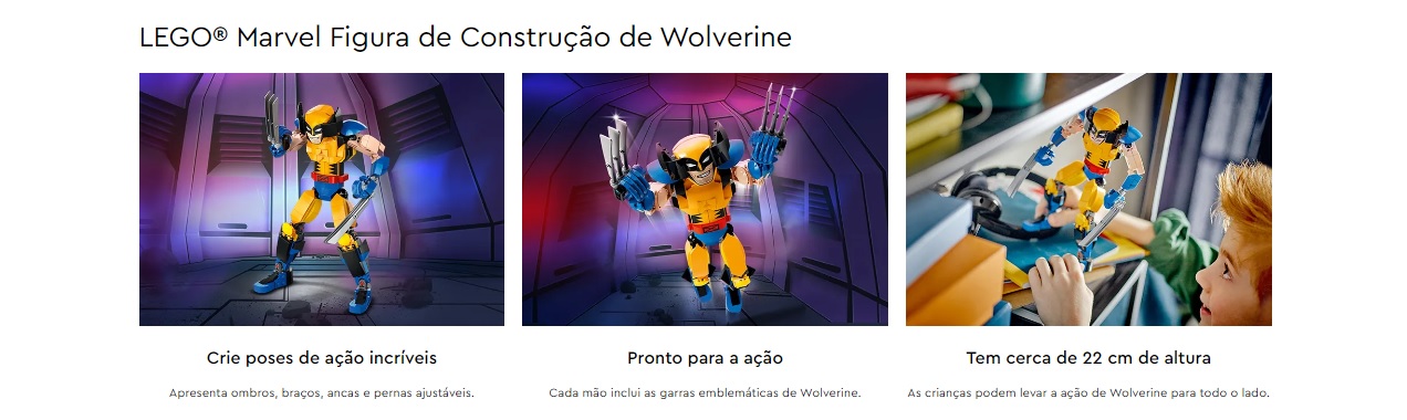 LEGO MARVEL -Figura de Construção de Wolverine - 76257