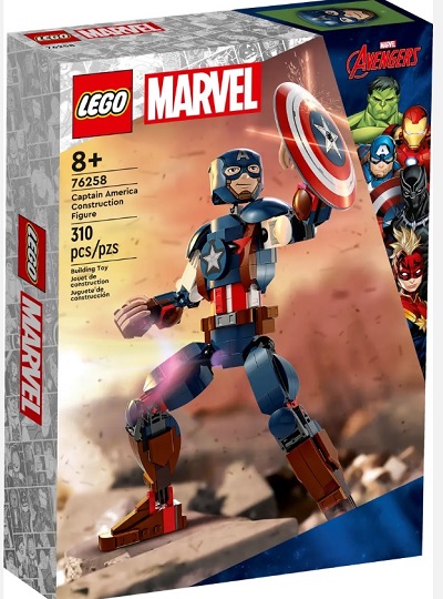 LEGO MARVEL - Figura de Construção de Captain America - 76258