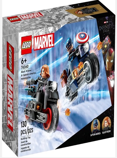 LEGO MARVEL - Motos de Black Widow e Captain America - 76260