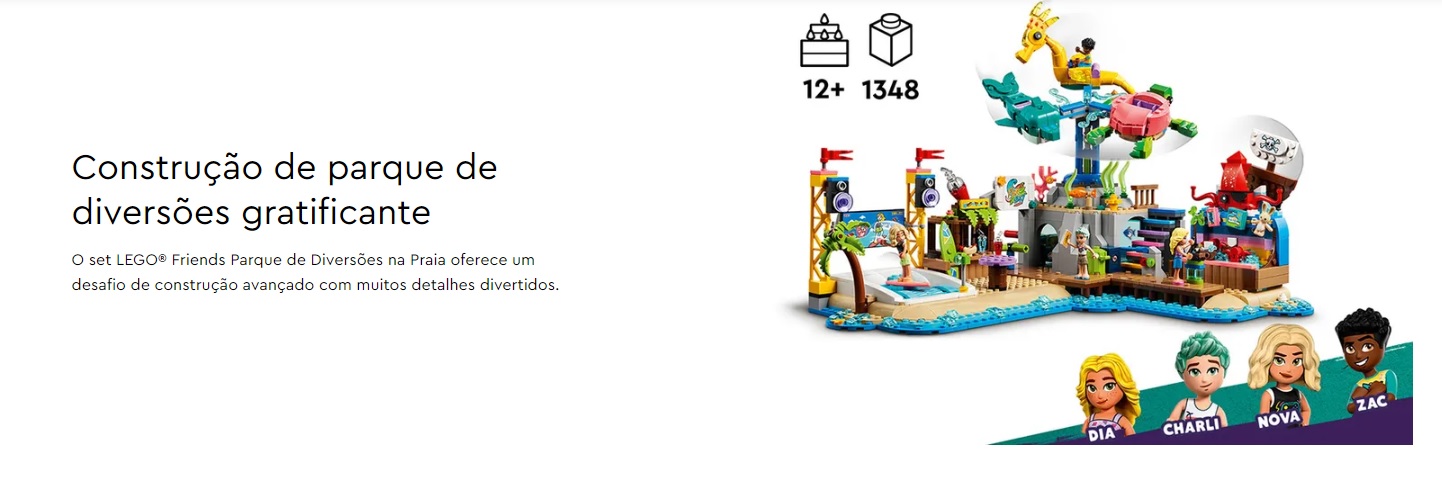 LEGO FRIENDS - Parque de Diversões na Praia - 41737