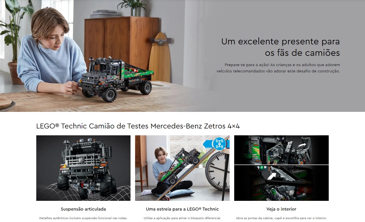 LEGO TECHNIC - Camião de Testes Mercedes-Benz Zetros - 42129