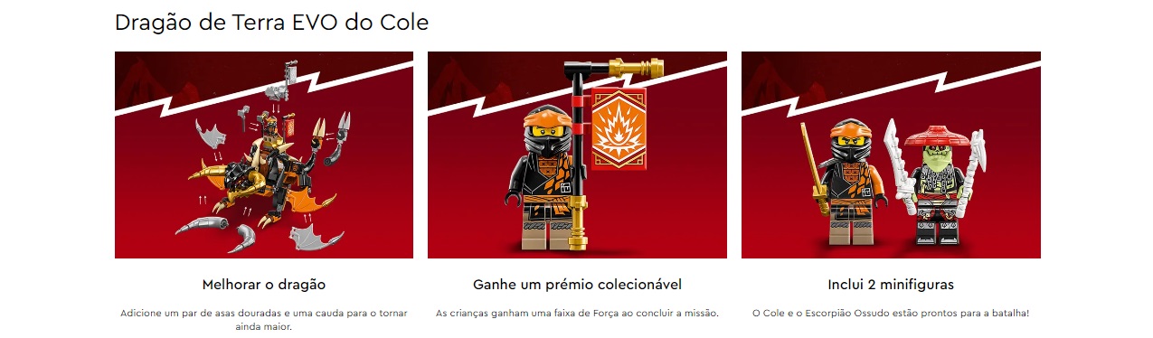 LEGO NINJAGO - Dragão de Terra EVO do Cole - 71782