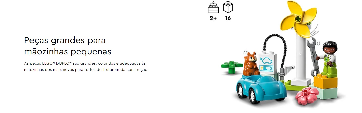 LEGO DUPLO - Turbina Eólica e Carro Elétrico - 10985