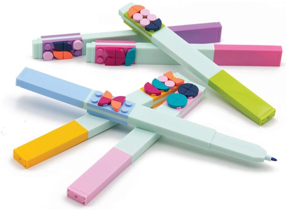 Marcadores, LEGO DOTS, pacote de 6 cores + 40 peças coloridas- 4895028527976