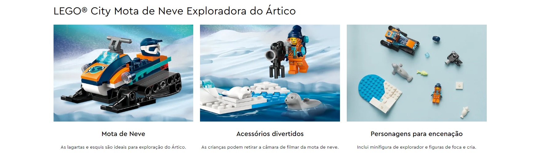 LEGO CITY - Mota de Neve Exploradora do Ártico - 60376