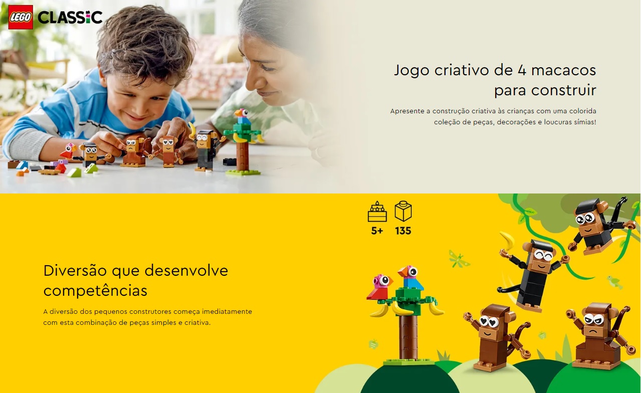 LEGO CLASSIC - Diversão Criativa com os Macacos - 11031