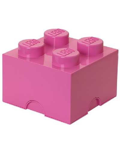 Bloco de armazenamento LEGO 4 ROSA ESCURO - 5706773400393