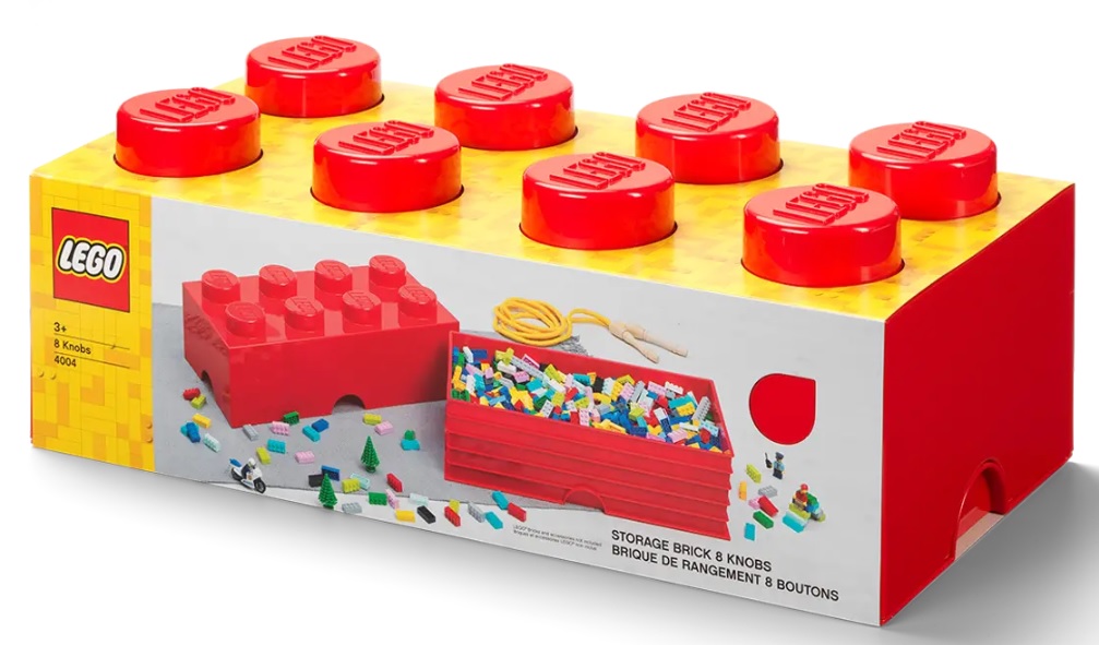 Caixa de arrumação LEGO Brick 8 - Vermelho - 5706773400409