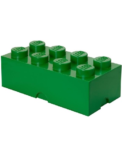 Caixa de arrumação LEGO Brick 8 - Verde Escuro - 5706773400447