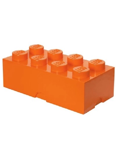 Caixa de arrumação LEGO Brick 8 - Laranja - 887988006008
