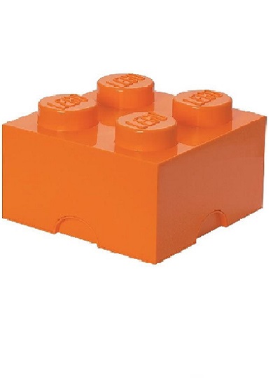 Bloco de armazenamento LEGO 4 LARANJA - 5711938026035