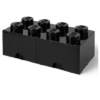 Caixa de arrumação LEGO Brick 8 - Preto - 5711938029531