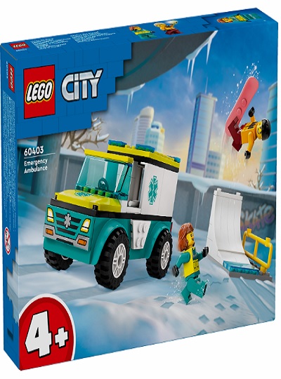 LEGO CITY - Ambulância de Emergência e Snowboarder - 60403