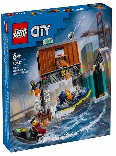 LEGO CITY - Lancha Rápida da Polícia e Esconderijo dos Ladrões - 60417