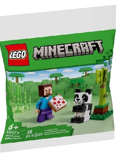 LEGO MINECRAFT - Steve e Bebê Panda - 30672